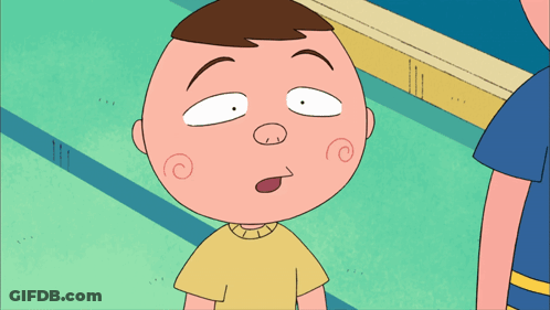 A Cartoon Character With A Swirl Around His Face GIF