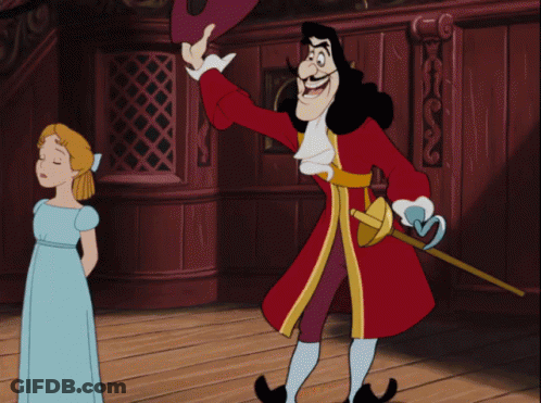 A Cartoon Character With A Sword And A Hat Is Standing Next To A Little Girl GIF