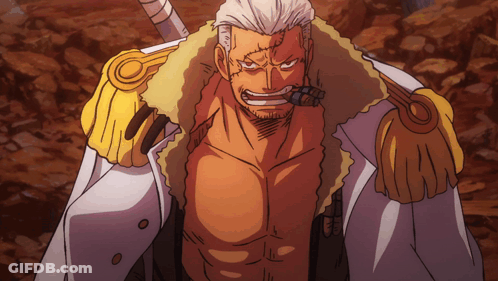 A Cartoon Character With A Sword In His Mouth And A White Coat GIF