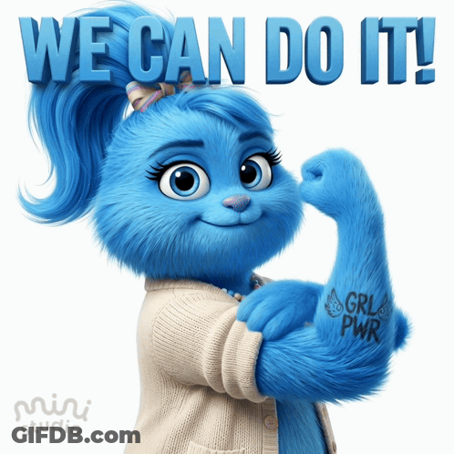 A Cartoon Character With A Tattoo On Her Arm That Says Girl Pwr GIF