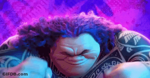 A Cartoon Character With A Tattoo On His Arm Is Making A Face . GIF