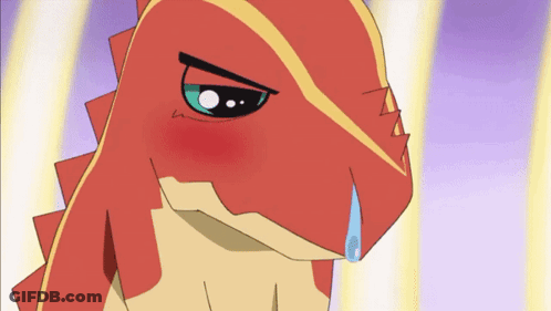 A Cartoon Character With A Tear Coming Out Of His Nose GIF