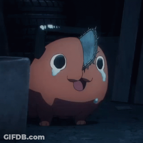 A Cartoon Character With A Tear Coming Out Of It 'S Eye GIF