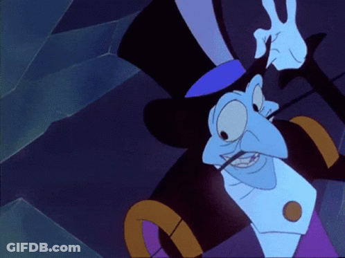 A Cartoon Character With A Top Hat And A Cane GIF