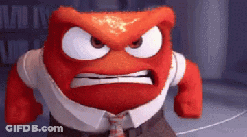 A Cartoon Character With A Very Angry Face Is Wearing A White Shirt And Tie GIF