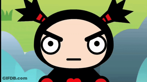 A Cartoon Character With A Very Angry Face GIF