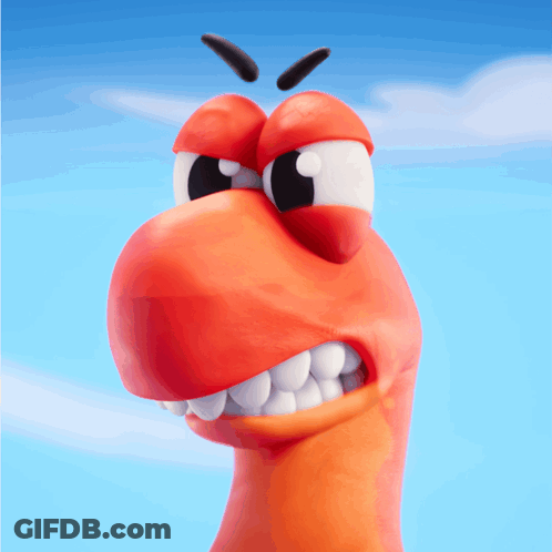 A Cartoon Character With A Very Angry Look On Its Face GIF