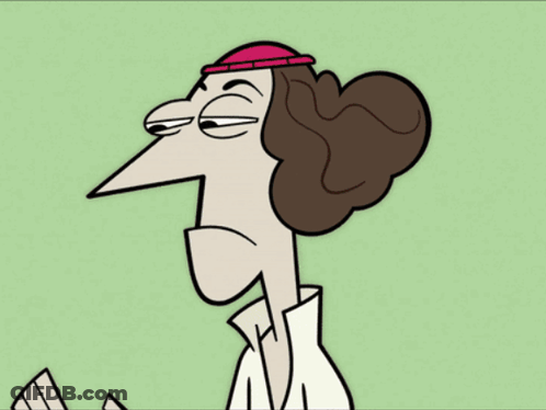 A Cartoon Character With A Very Long Nose And A Red Hat GIF