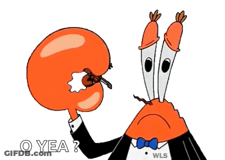 A Cartoon Character With A Violin In His Mouth And The Words O Yea GIF