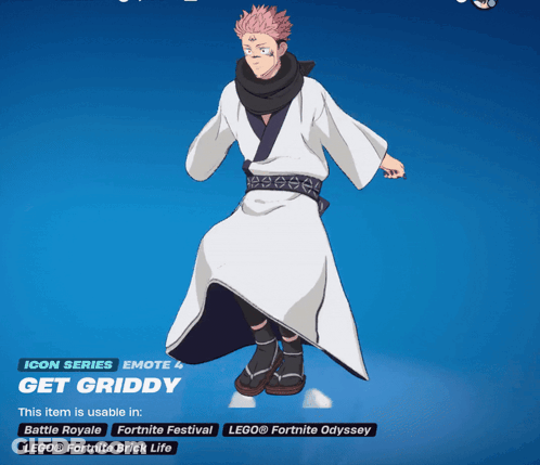 A Cartoon Character With A White Robe And Black Scarf Is Titled Get Griddy GIF