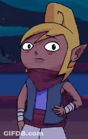 A Cartoon Character With A Yellow Hat And Ears GIF
