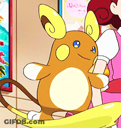 Yellow Cartoon Next To Girl Pink Dress GIF