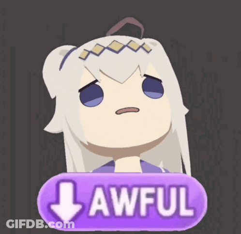 A Cartoon Character With An Arrow Pointing Down And The Word Lawful On It GIF