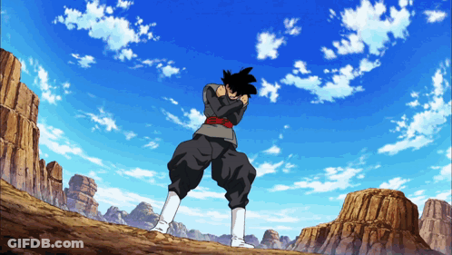 A Cartoon Character With Black Pants And White Socks Is Standing In The Desert GIF