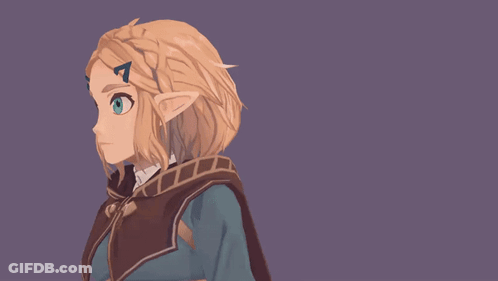 A Cartoon Character With Blonde Hair And A Braided Hairstyle GIF