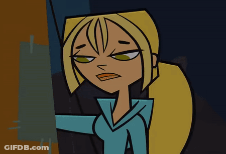 A Cartoon Character With Blonde Hair And Green Eyes Looks Angry GIF