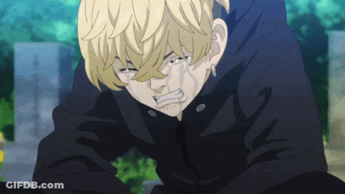 A Cartoon Character With Blonde Hair Is Crying GIF