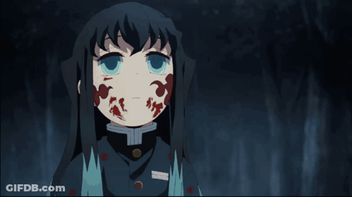 A Cartoon Character With Blood On His Face And A Badge On His Chest GIF