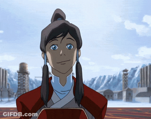 A Cartoon Character With Blue Eyes And A Red Jacket GIF