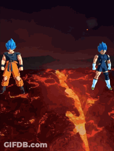 A Cartoon Character With Blue Hair And A Black Outfit GIF
