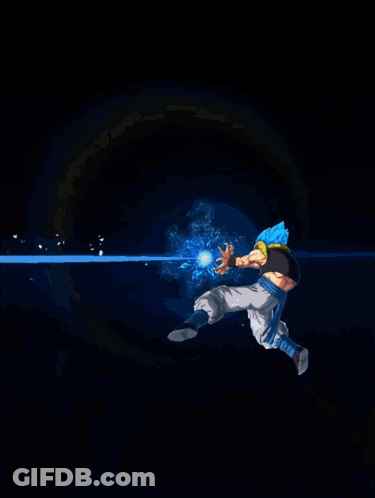 A Cartoon Character With Blue Hair And White Pants Stands In A Dark Room GIF