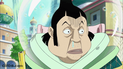 A Cartoon Character With Bubbles Coming Out Of His Eyes GIF