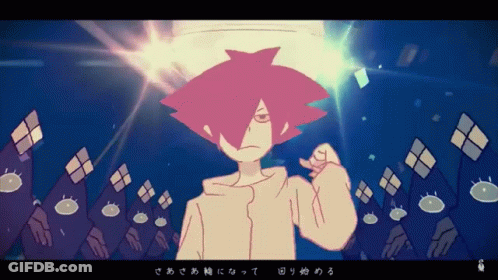 Cartoon Character With Chinese Writing GIF