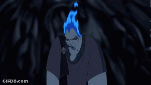 Cartoon Character With Flames Coming Out Of Face GIF