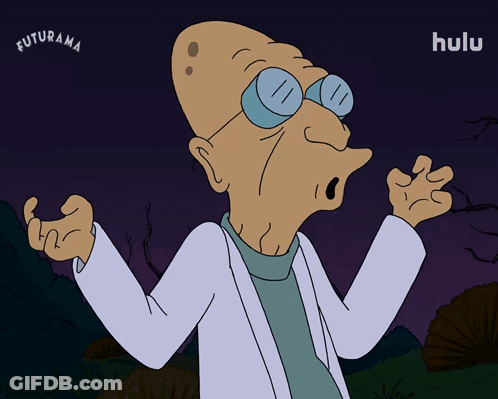 A Cartoon Character With Futurama Written On The Top GIF
