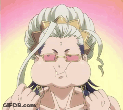 A Cartoon Character With Glasses And A Crown On Her Head Is Making A Funny Face . GIF