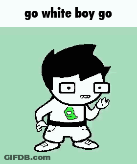 A Cartoon Character With Glasses And A Green Shirt Is Standing On A Green Background . GIF