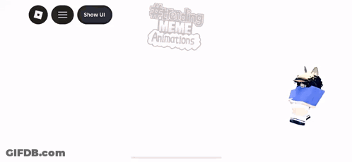 A Cartoon Character With Glasses And A Mustache Has A Show Ui Button On The Bottom Right GIF