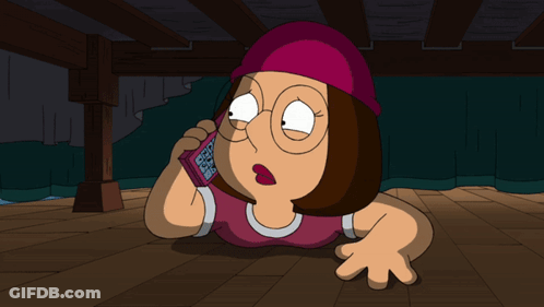 A Cartoon Character With Glasses And A Pink Hat GIF