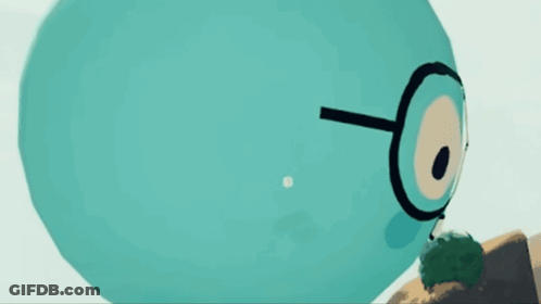 A Cartoon Character With Glasses And A Surprised Expression On His Face GIF