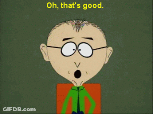 A Cartoon Character With Glasses And A Surprised Look On His Face Says Oh That 'S Good GIF