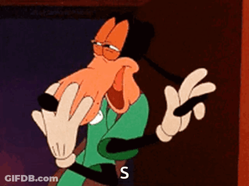 A Cartoon Character With Glasses And Gloves Is Making A Funny Face . GIF