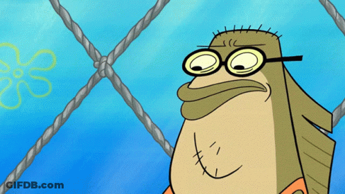 Cartoon Character With Glasses And Stitches Behind Fence GIF