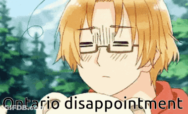 A Cartoon Character With Glasses And The Words Ontario Disappointment GIF