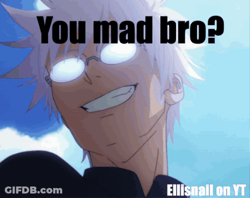 A Cartoon Character With Glasses And The Words You Mad Bro GIF