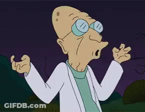 A Cartoon Character With Glasses Is Screaming In Front Of A Lightning Storm GIF