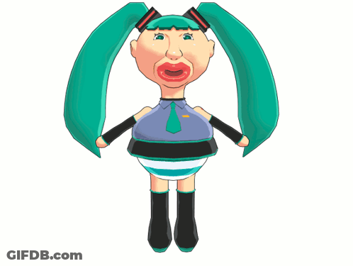 A Cartoon Character With Green Hair And A Striped Shirt GIF