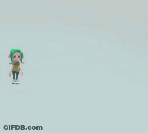A Cartoon Character With Green Hair And A Yellow Shirt That Says " Feel Good " GIF