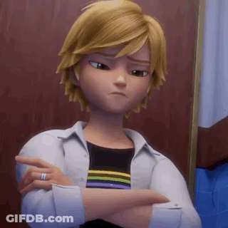 A Cartoon Character With His Arms Crossed And A Ring On His Finger . GIF