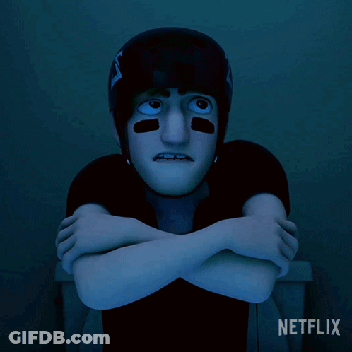 A Cartoon Character With His Arms Crossed And The Word Netflix Below Him GIF