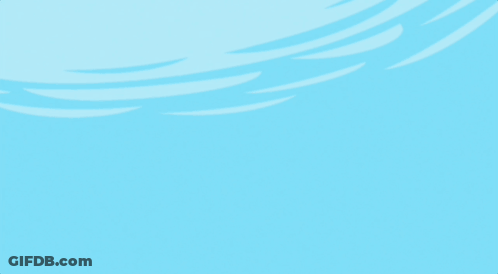 A Cartoon Character With His Arms Outstretched Looks Surprised GIF
