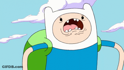 A Cartoon Character With His Mouth Wide Open And A Turtle On His Back GIF
