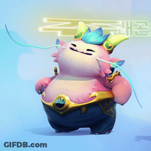 A Cartoon Character With Horns And A Crown Stands In Front Of A Sign That Says ' Eh ' On It GIF