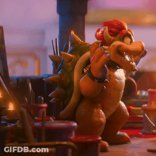 A Cartoon Character With Horns And Spikes On Its Back GIF