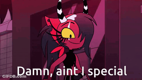 A Cartoon Character With Horns And The Words Damn Aint I Special GIF