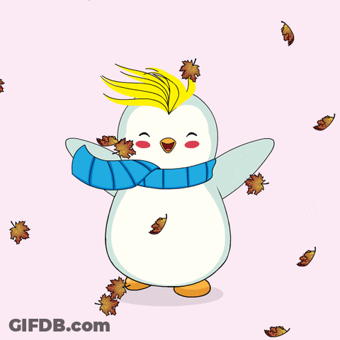 A Cartoon Character With Leaves On His Back GIF
